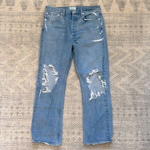 Agolde Distressed Button Fly Denim